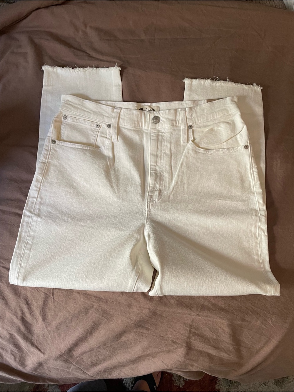 Madewell Off-White High-Rise Denim Jeans